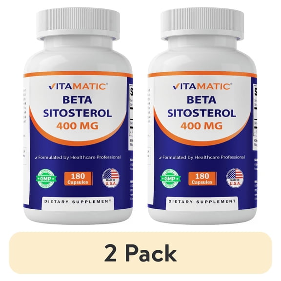 (2 pack) Vitamatic Beta Sitosterol Complex 400 mg 180 Capsules