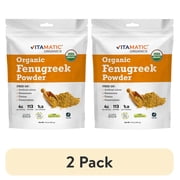 2 pack Vitamatic Certified USDA Organic Fenugreek Powder 1 Pound 16 Ounce