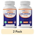 thumbnail image 1 of (2 pack) Vitamatic Melatonin 10mg Tablets | Vegetarian, Non-GMO, Gluten Free | 1 Year Supply | Natural Berry Flavor - 365 Tablets, 1 of 11