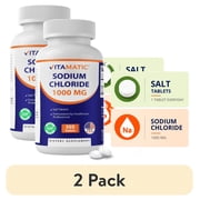 2 pack Vitamatic Sodium Chloride 1000mg, 365 Tablets - Electrolytes Replenisher Hydration Drink