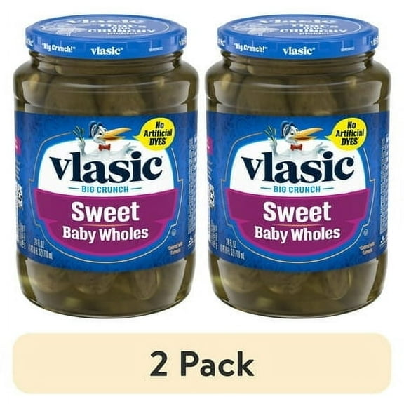 (2 pack) Vlasic Sweet Baby Whole Pickles, 24 fl. oz.