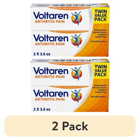 (2 pack) Voltaren Arthritis Pain Gel for Powerful Topical Arthritis Pain Relief with Diclofenac Gel - Easy Open Cap - 100 G X 2