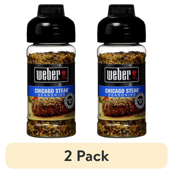 (2 pack) WEBER Grill CHICAGO STEAK Seasoning 2.5 oz. (Pack of 2)