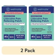 (2 pack) WELMATE Pain Management, Lidocaine 4% Pain Relief Patches, Maximum Strength, 15 Count
