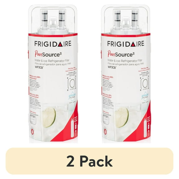 (2 pack) WF3CB Frigidaire Refrigerator Water Filter for Water and Ice, 200 Gallons