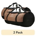 thumbnail image 1 of (2 pack) White Duck Outdoors Filios Canvas Duffel Bag – Waterproof, Heavy Duty Weekender Travel Bag (24" x 16", Brown & Black, 79L Capacity), 1 of 6