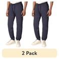 thumbnail image 1 of (2 pack) WHITEDUCK Sweatpants for Men - Relaxed Fit Cotton Drawstring Cargo Joggers for Men with Pockets for Workout Running Training (XXLarge- Navy), 1 of 7