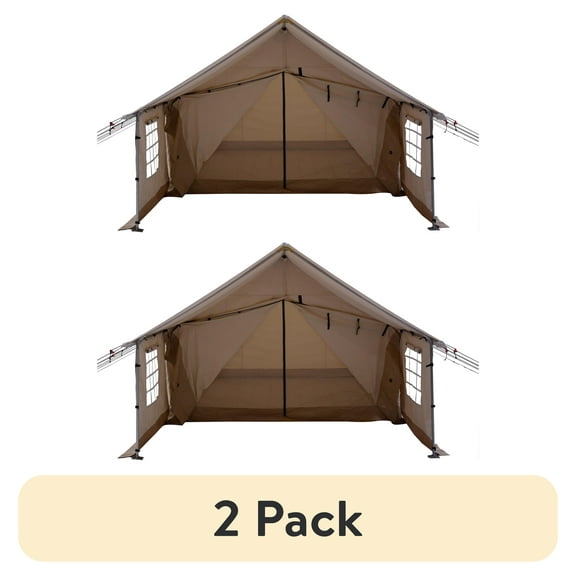 (2 pack) WHITEDUCK Alpha Wall Tent Porch for Hunting, Family Camping & Outdoor Activities (14'x16', Canvas)