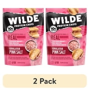 (2 pack) WILDE Protein Chips Himalayan Pink Salt, Thin Crispy High Protein, Keto Low Carb Snack, 4.0 Oz
