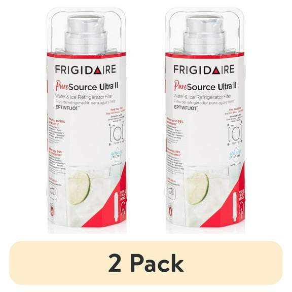 (2 pack) WMEPTWFU01 Frigidaire Water and Ice Refrigerator Filter