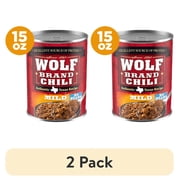(2 pack) Wolf Brand Mild Chili Without Beans, 25g Protein Per Serving, 15 oz. Can