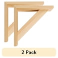 thumbnail image 1 of (2 pack) Waddell  Natural  Wood  Shelf Support  Bracket  9 in. L 5 lb., 1 of 3