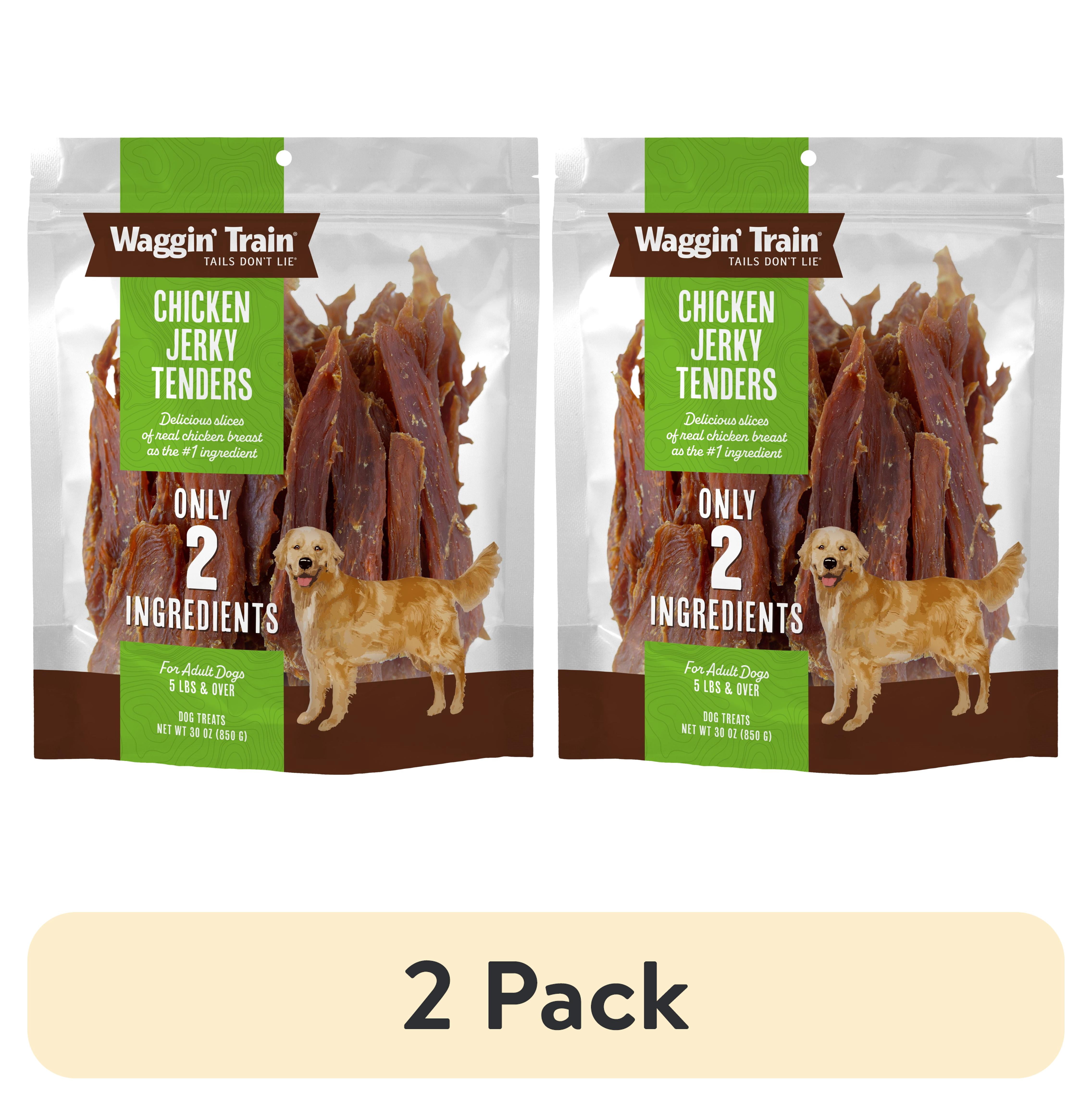 (2 pack) Waggin' Train High Protein Chicken Jerky Dog Treats,  30 oz. Pouch