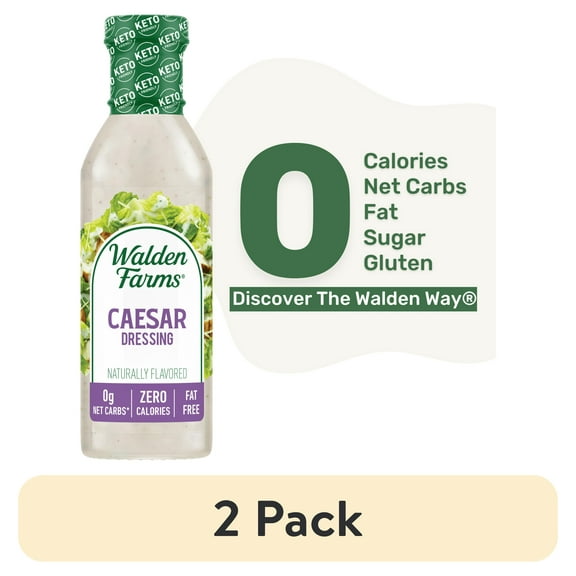 (2 pack) Walden Farms Dressing Caesar, 12 Fl oz.