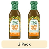 (2 pack) Walden Farms Sesame Ginger Dressing, 12 oz. Bottle, Fresh and Delicious Salad Topping, Sugar Free 0g Net Carbs Condiment, Sweet and Tangy