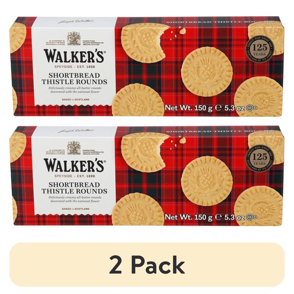 (2 pack) Walker's All-Butter Shortbread Rounds, 5.3 oz.