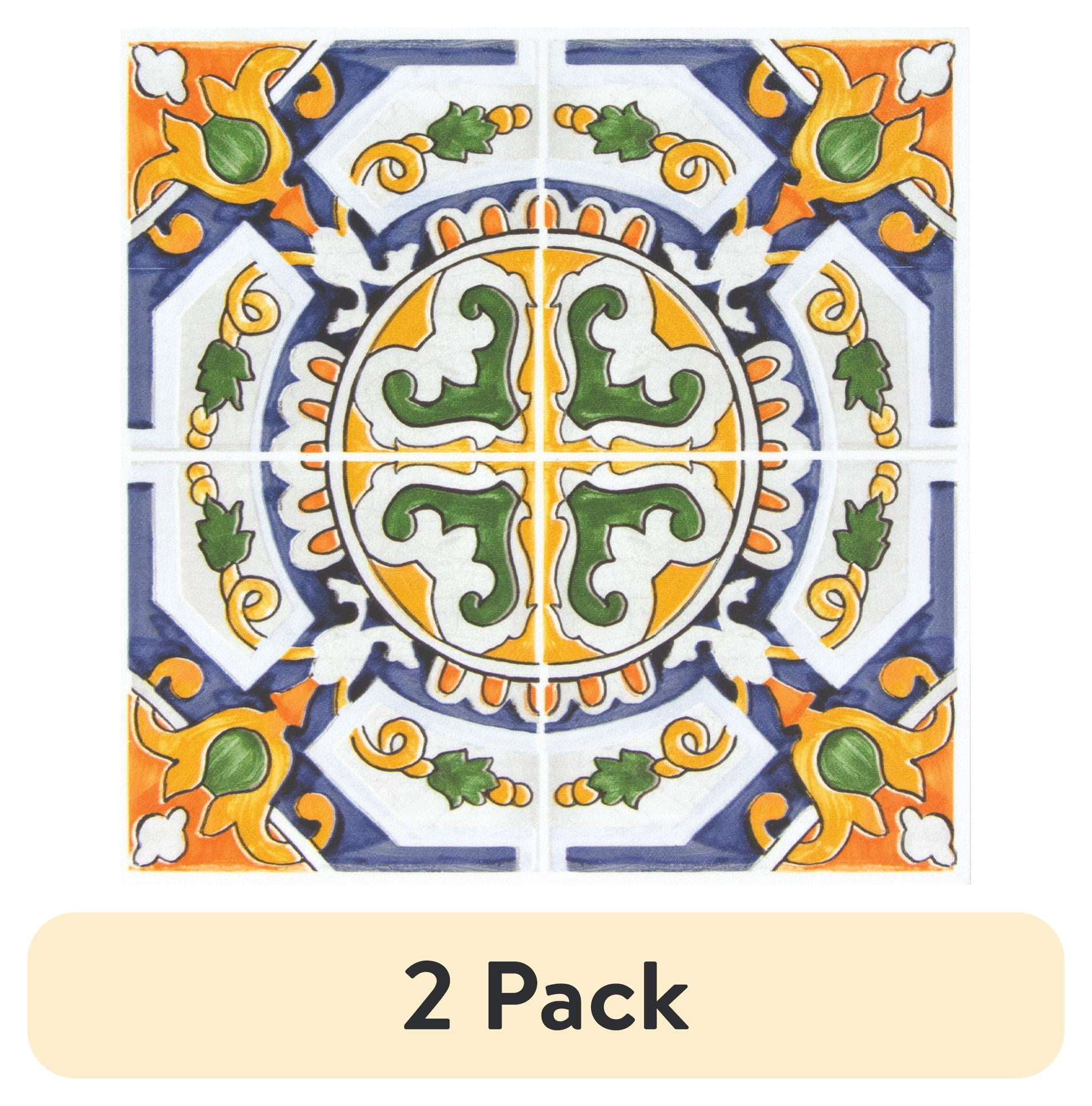(2 pack) WallPops Yellow Tuscan Sun 6x6 Peel & Stick Tiles Wall Decals (12 per pack), Adult