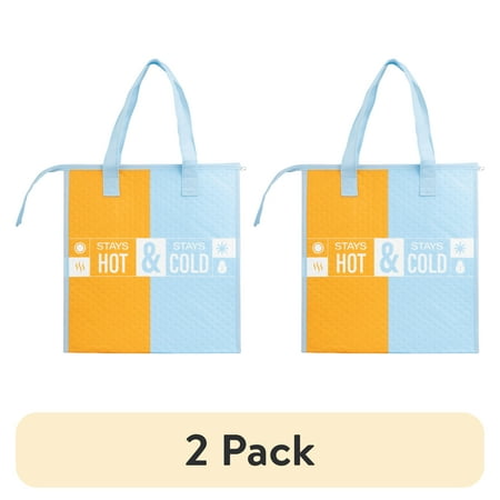 (2 pack) Walmart Reusable, Insulated Freezer Bag with Zipper