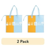 2 pack Walmart Reusable Insulated Freezer Bag with Zipper, Eco-Friendly Grocery Carrier, 22 lbs Capacity