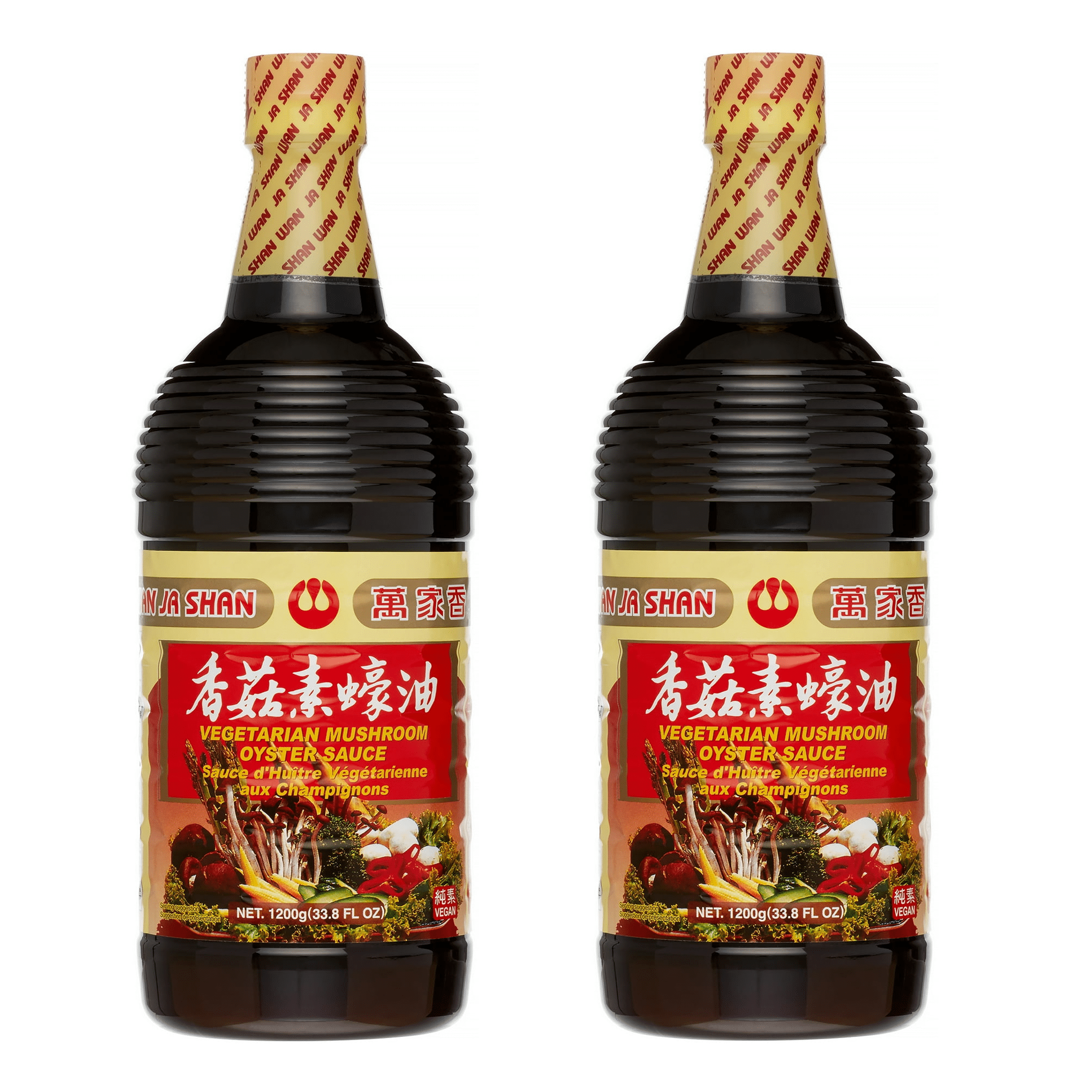 (2 pack) Wan Ja Shan Vegetarian Oyster Sauce, 33.8 Fl oz
