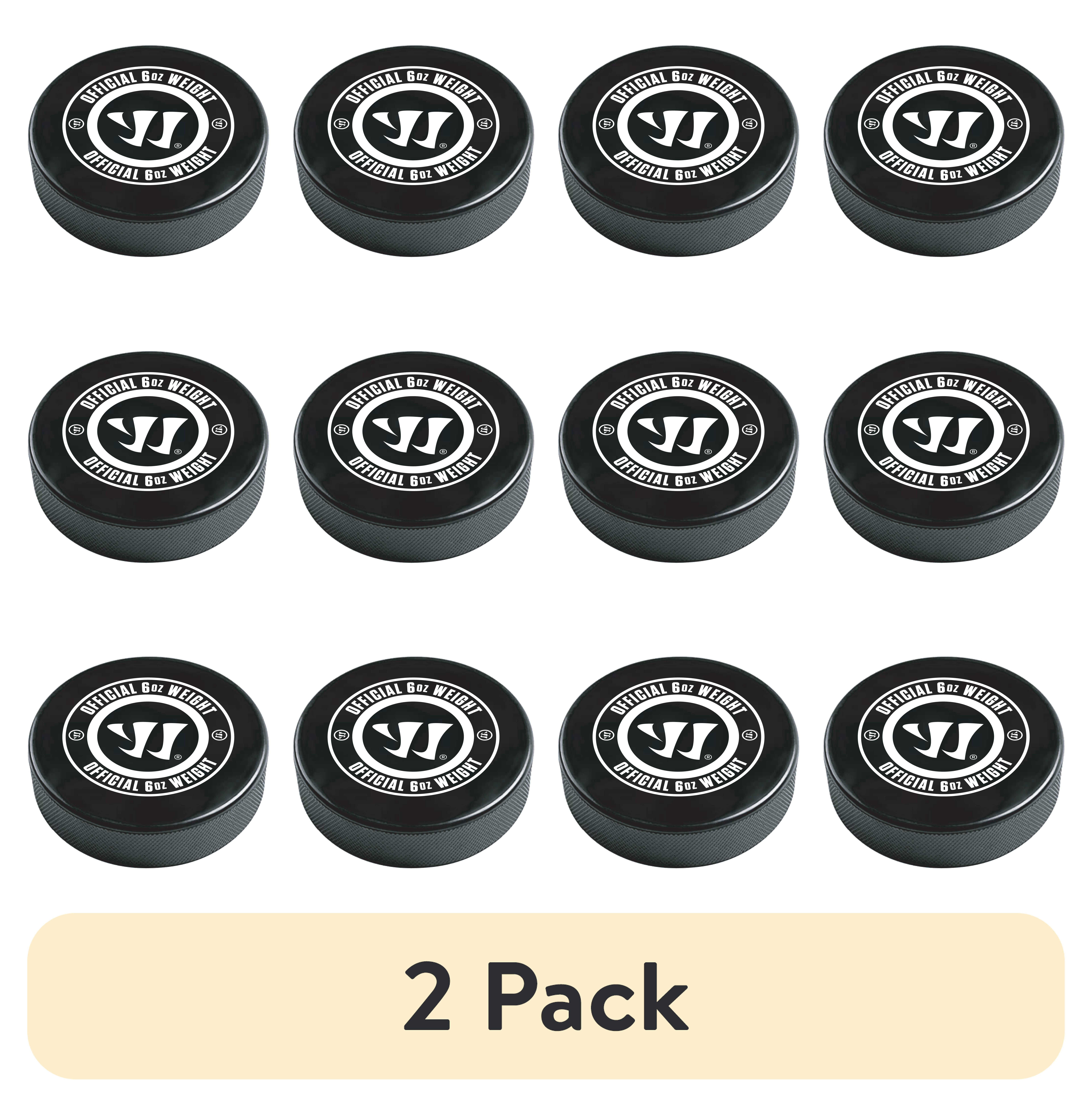 (24 pack) Warrior Ice Hockey Pucks - 6oz - 12pk Black Rubber Pucks in a Mesh Bag Ideal for Ice Hockey Teams