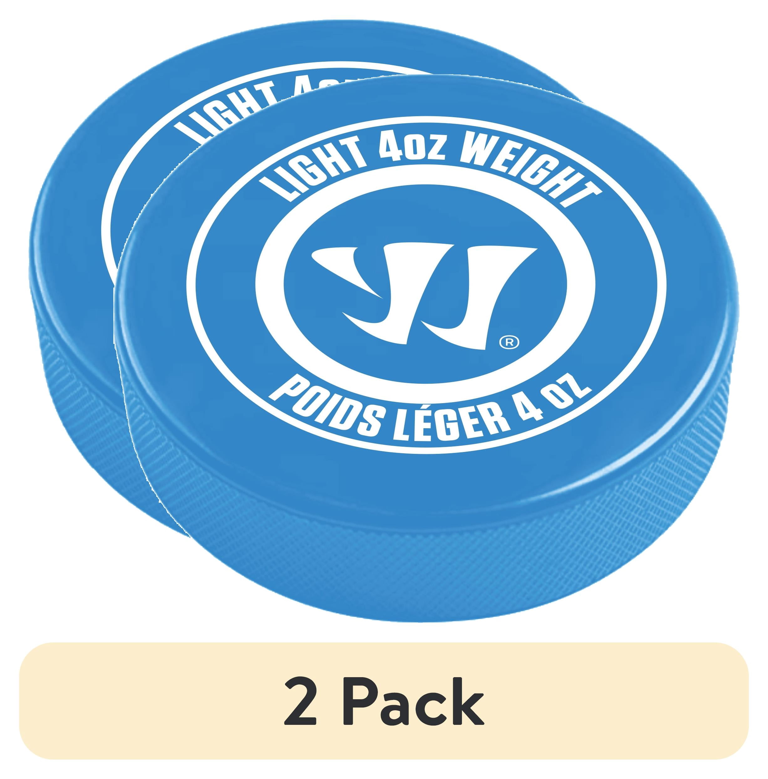 (2 pack) Warrior 4oz Rubber Hockey Puck - Blue Puck - 3" x 1" - Designed for Youth Hockey and Training 1 Each