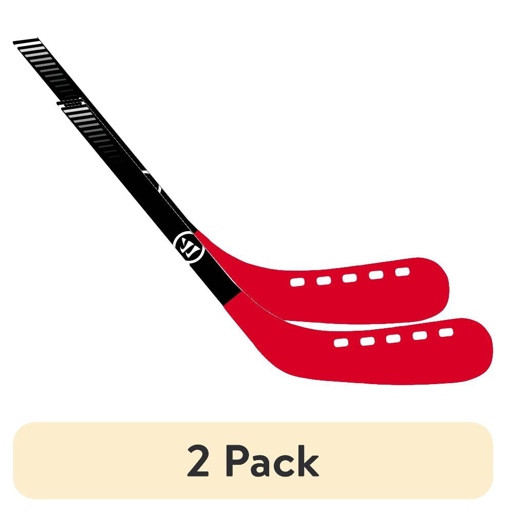 (2 pack) Warrior 51″ Player Hockey Stick, Kids & Adults, Adjustable Curve – Red Plastic