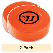 2 pack Warrior Orange Street Hockey Puck - Plastic - 3" Diameter x 1" Tall - Medium Density for Outdoor