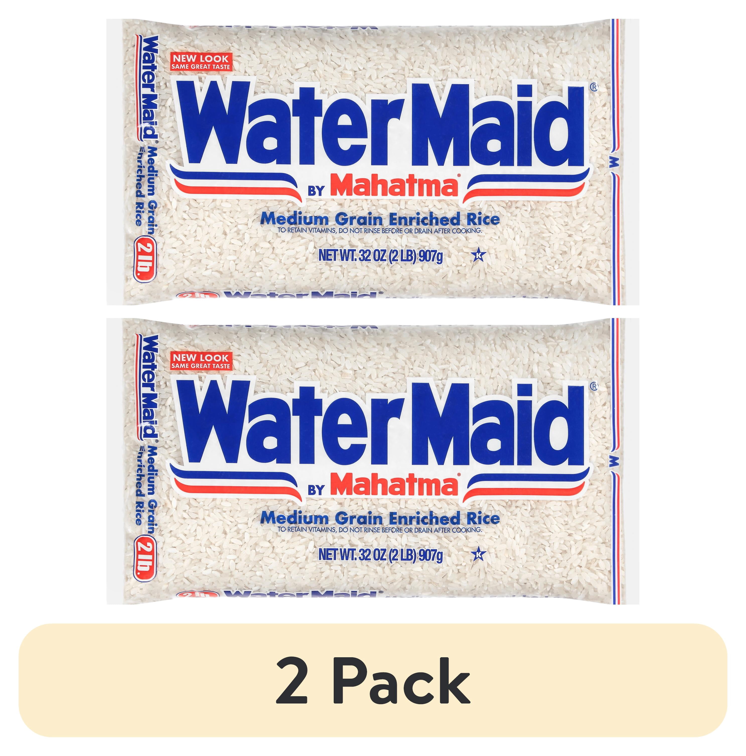 (2 pack) Water Maid® Enriched White Rice, Medium Grain Rice, Gluten Free, 2 lb Bag