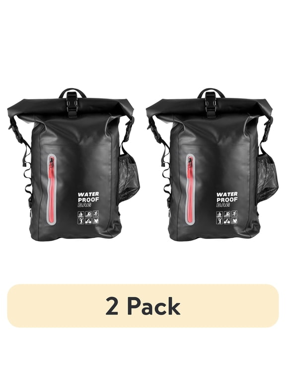 (2 pack) (2 pack) Waterproof Backpack 25L 500D PVC Mesh Fabric Camping Backpack for Men and Women Backpacking Hiking Camping Gear