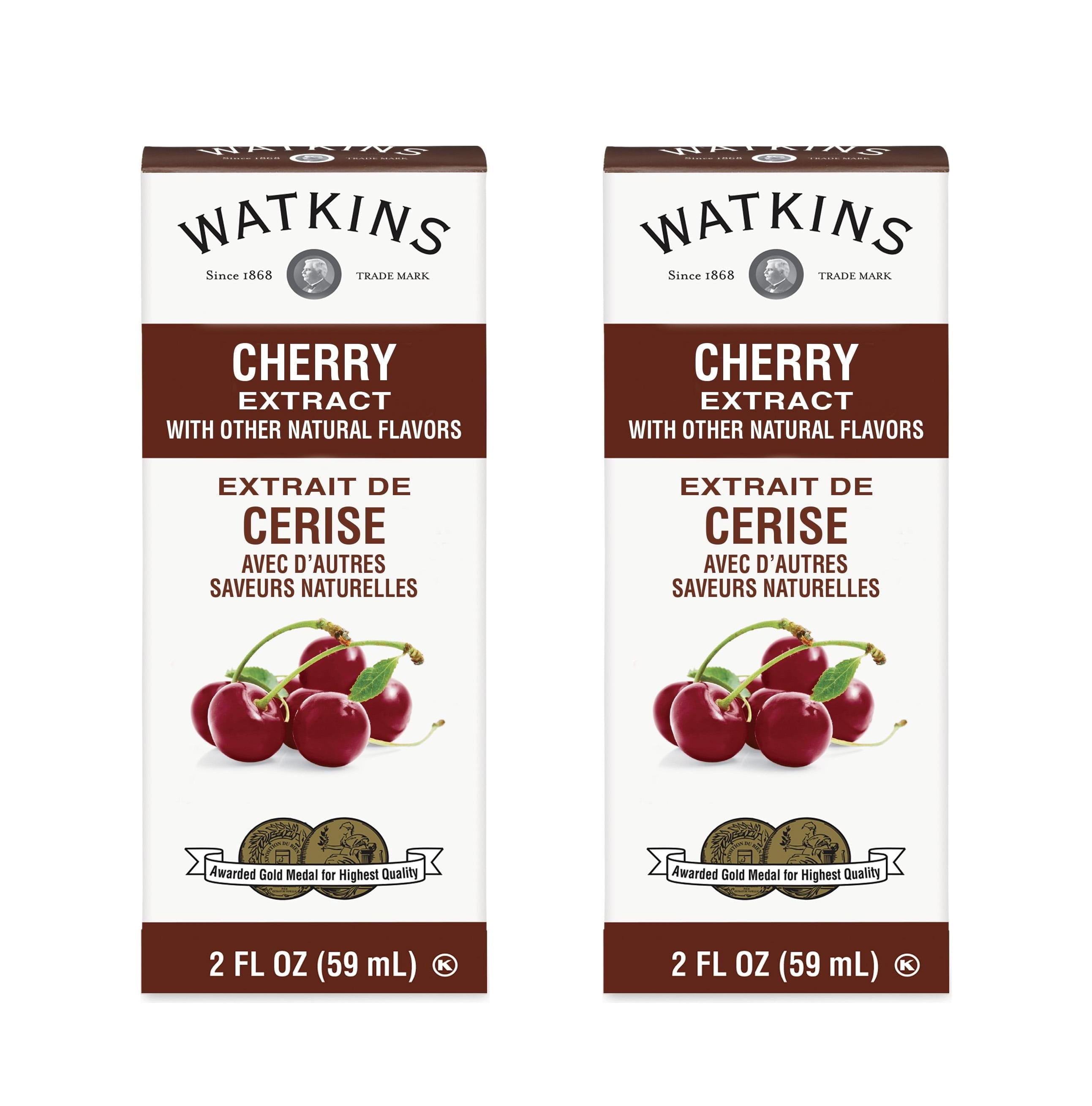 (2 pack) Watkins Cherry Extract with Other Natural Flavors, 2 fl oz (Shelf Stable/Ambient)