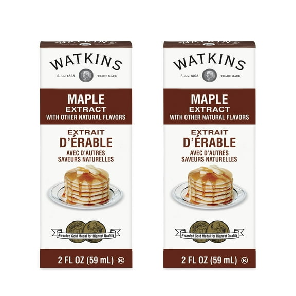 (2 pack) Watkins Maple Extract with Other Natural Flavors, 2 fl oz (Plastic container)