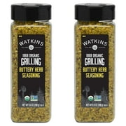(2 pack) Watkins Organic Grilling Buttery Herb Seasoning, 9.8 oz