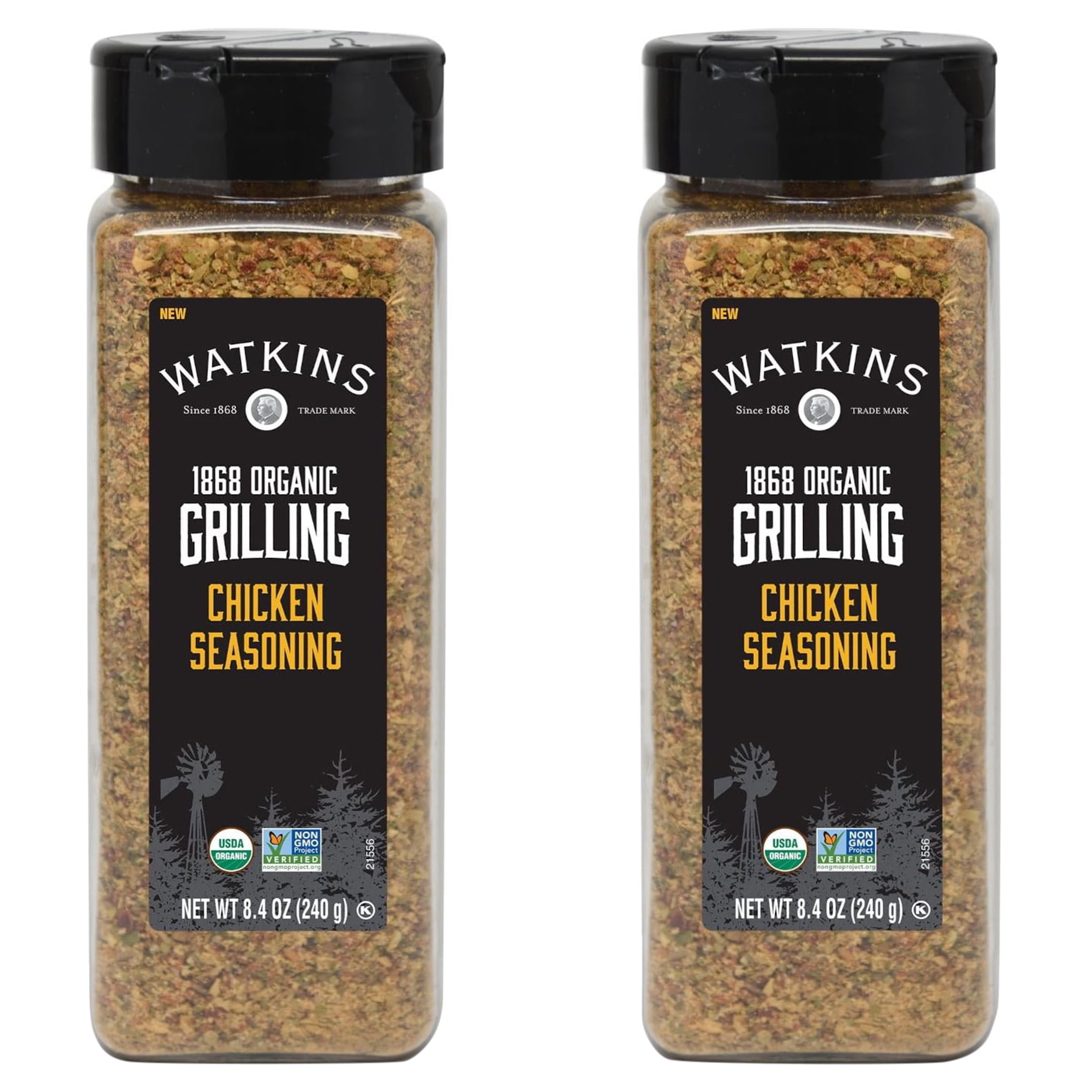 (2 pack) Watkins Organic Grilling Chicken Seasoning, 8.4 oz