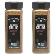 (2 pack) Watkins Organic Grilling Mesquite Rub, 9.1 oz (Food Form: Whole Plastic Container)