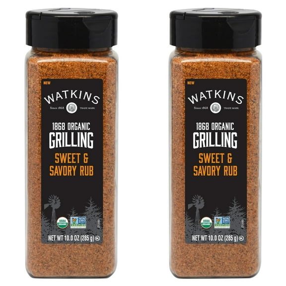 (2 pack) Watkins Organic Sweet and Savory Rub, 10.0 oz