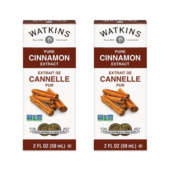 (2 pack) Watkins Pure Cinnamon Extract, 2 oz (Plastic Container)