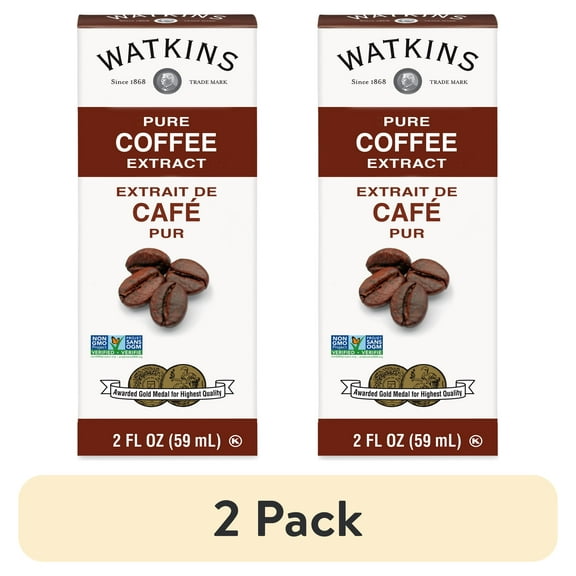 (2 pack) Watkins Pure Coffee Extract, 2 oz (Plastic Container)