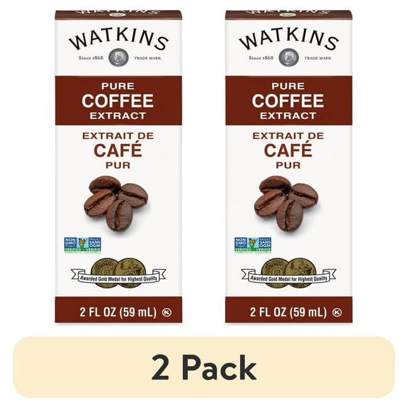 (2 pack) Watkins Pure Coffee Extract, 2 oz (Plastic Container)