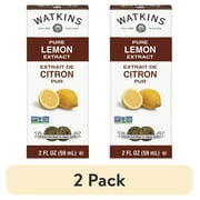 (2 pack) Watkins Pure Lemon Extract, 2 oz (Liquid, Ambient, Container Material: Plastic)