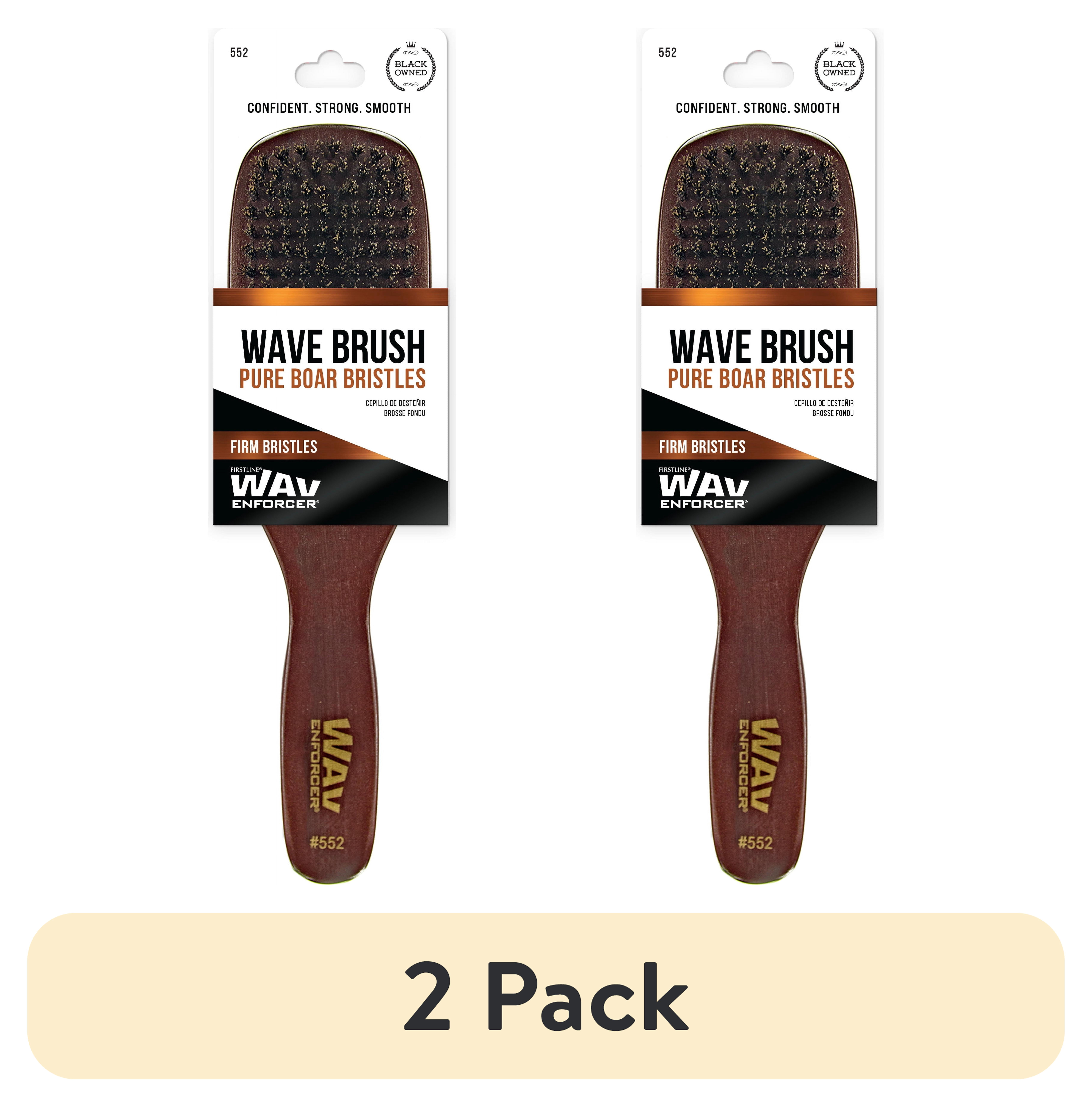 WavEnforcer Wave Brush, 100% Pure Boar Bristles, Wooden Handle for