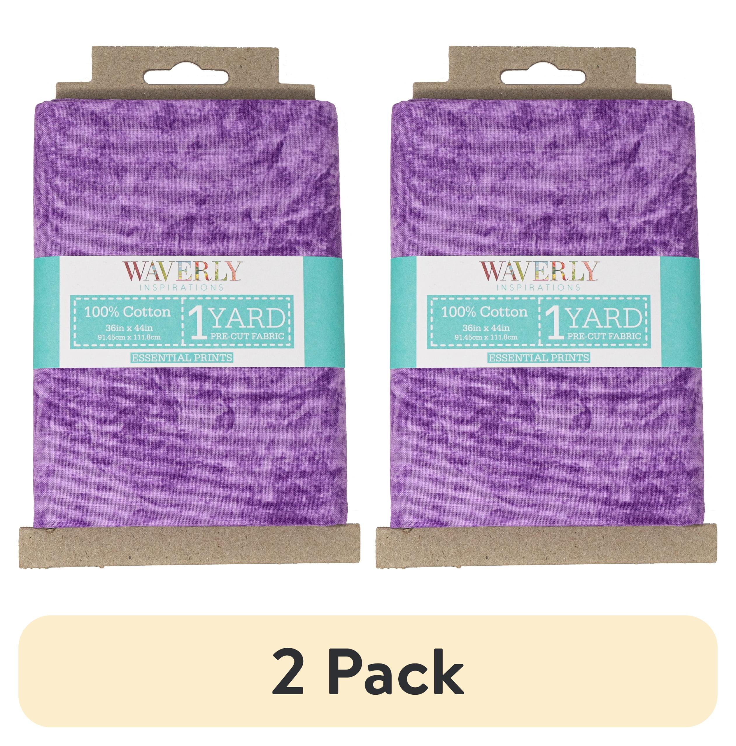 (2 pack) Waverly Inspirations 1 Yard Cut 100% Cotton Prints Fabric Batik Wisteria 44" Wide for Quilting & Sewing