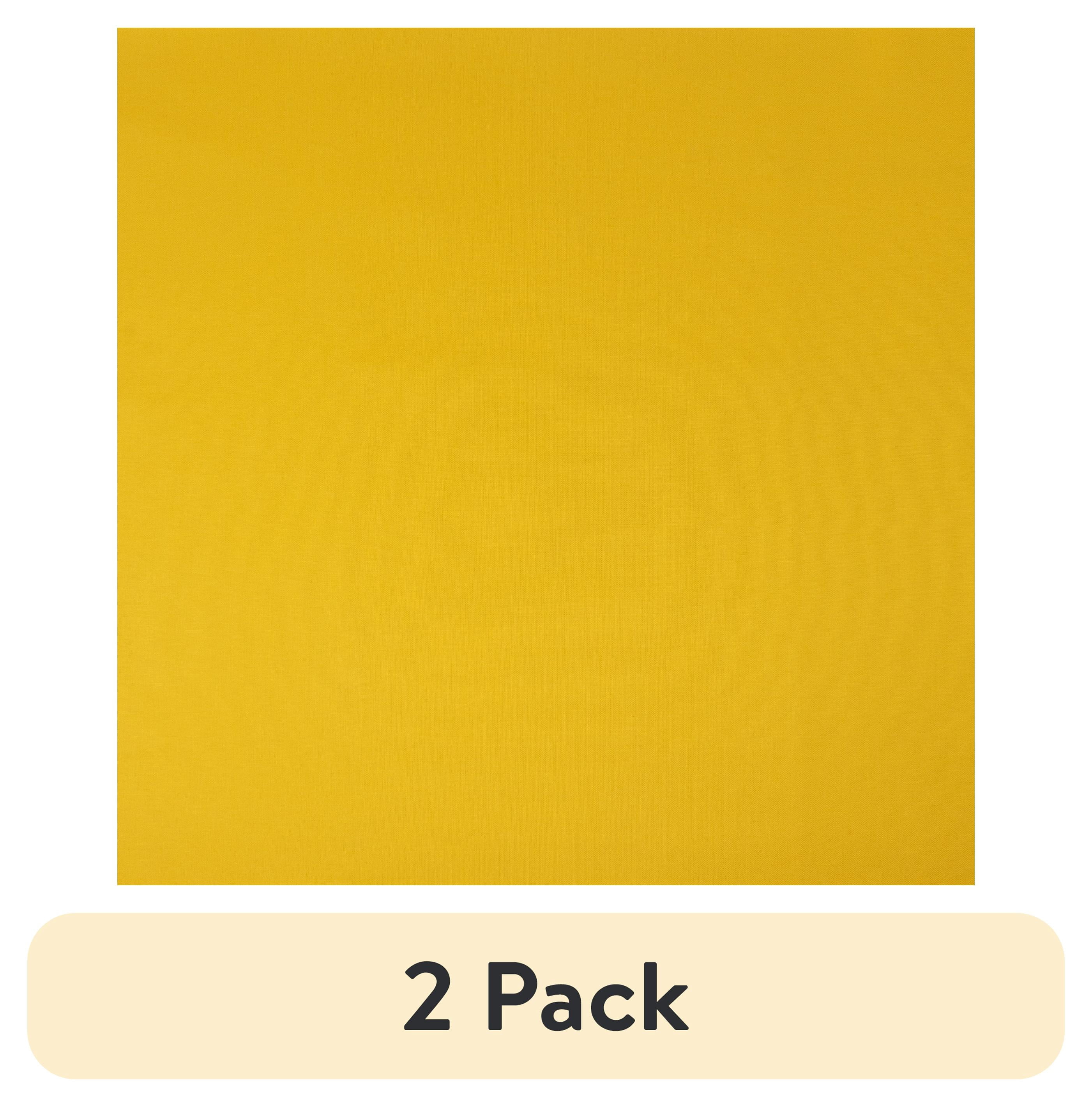 (2 pack) Waverly Inspirations 2 Yard Cut 100% Cotton Solids Fabric, Daffodil, 44" Wide for Quilting & Sewing