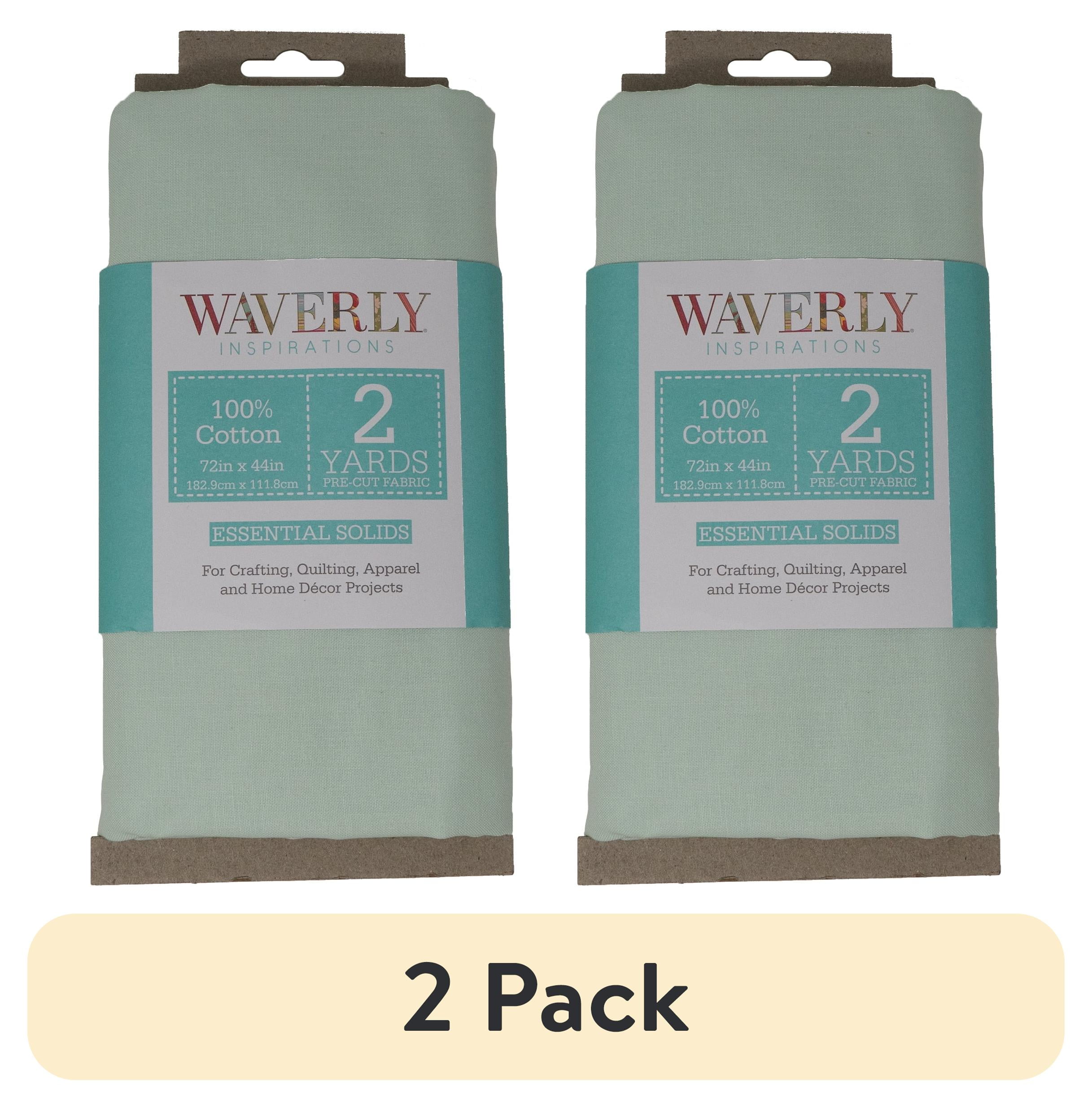 (2 pack) Waverly Inspirations 2 Yard Cut 100% Cotton Solids Fabric Dew 44" Wide for Quilting & Sewing