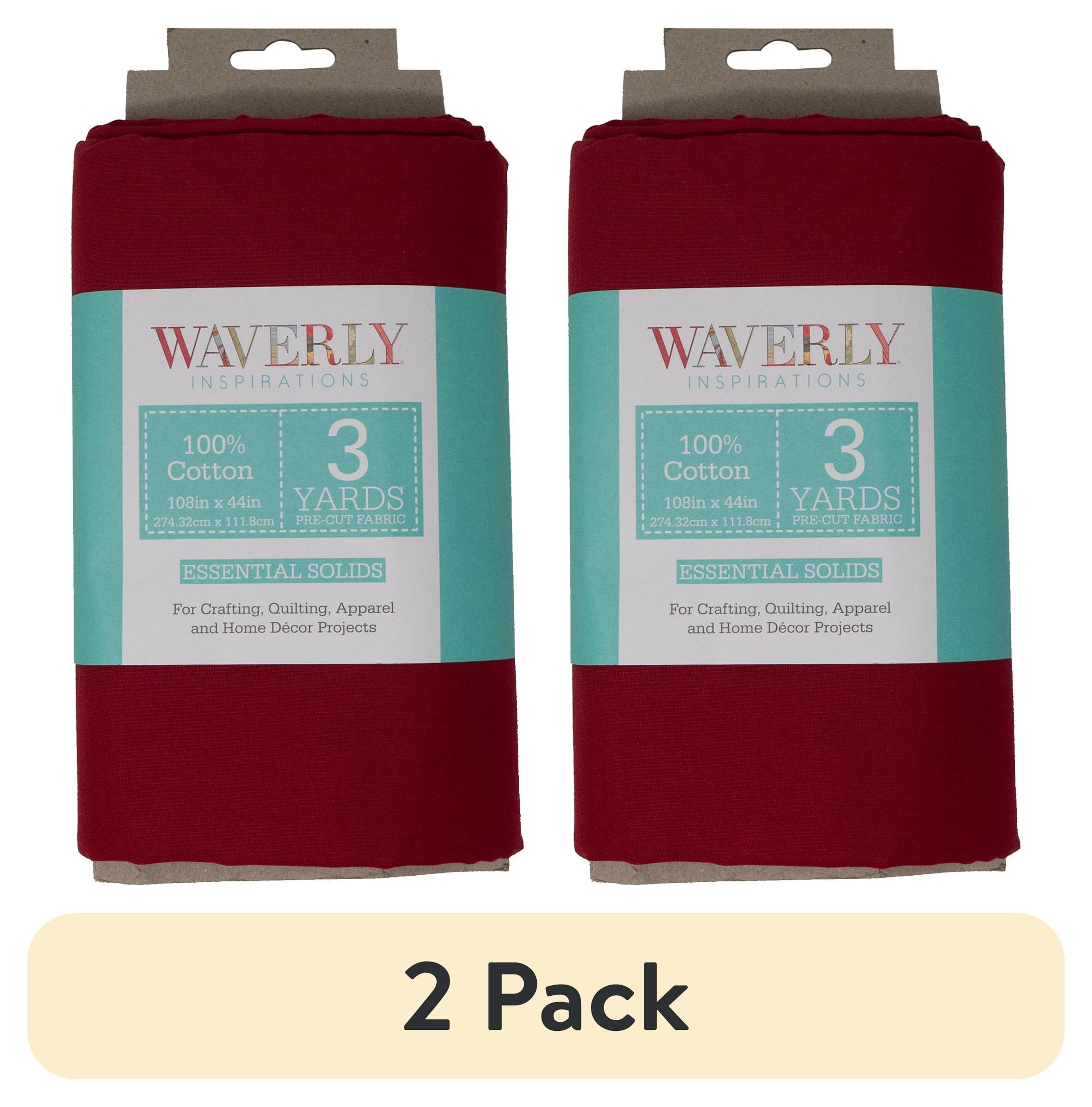 (2 pack) Waverly Inspirations 3 Yard Cut 100% Cotton Solids Fabric, Lacquer, 44\" Wide for Quilting & Sewing
