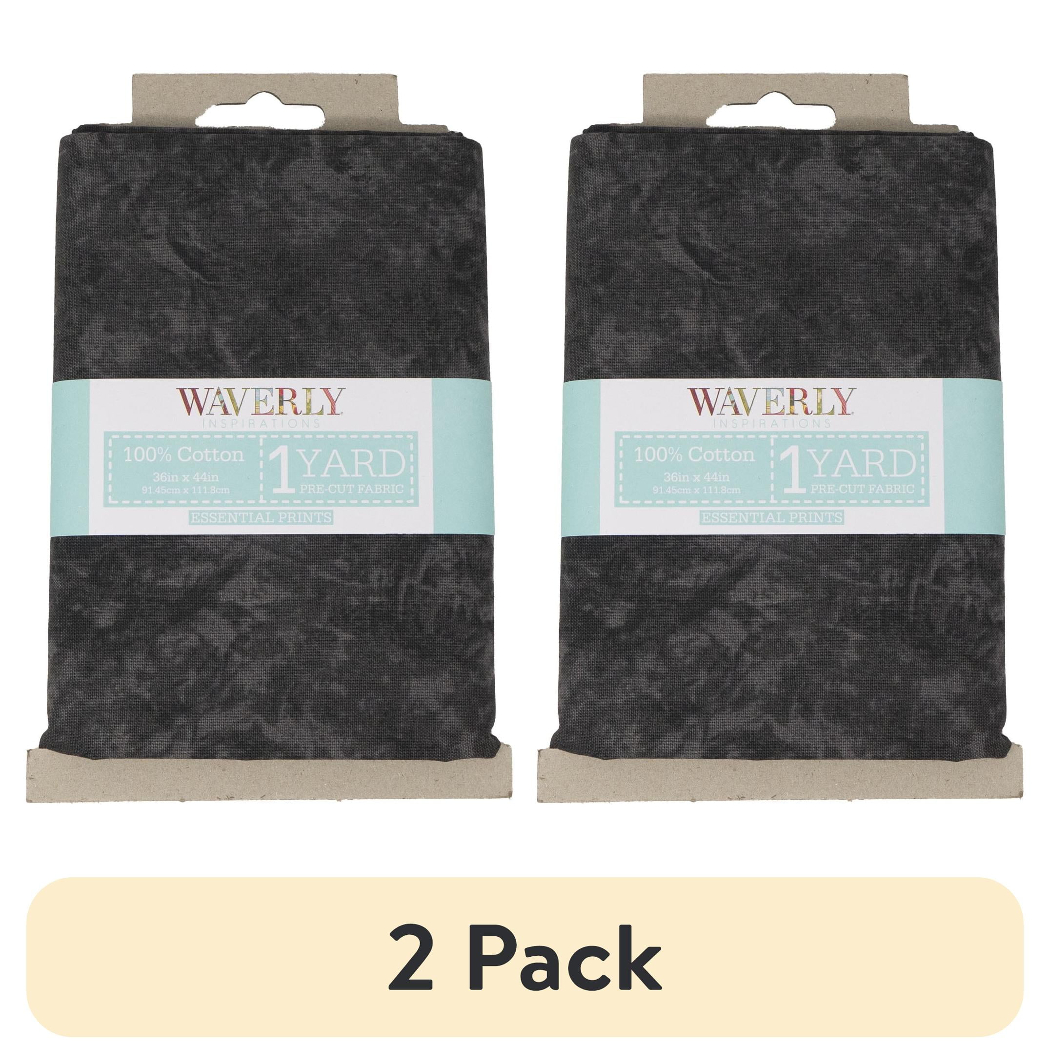 (2 pack) Waverly Inspirations 1 Yard Cut 100% Cotton Prints Fabric Onyx Batik 44" Wide for Quilting & Sewing