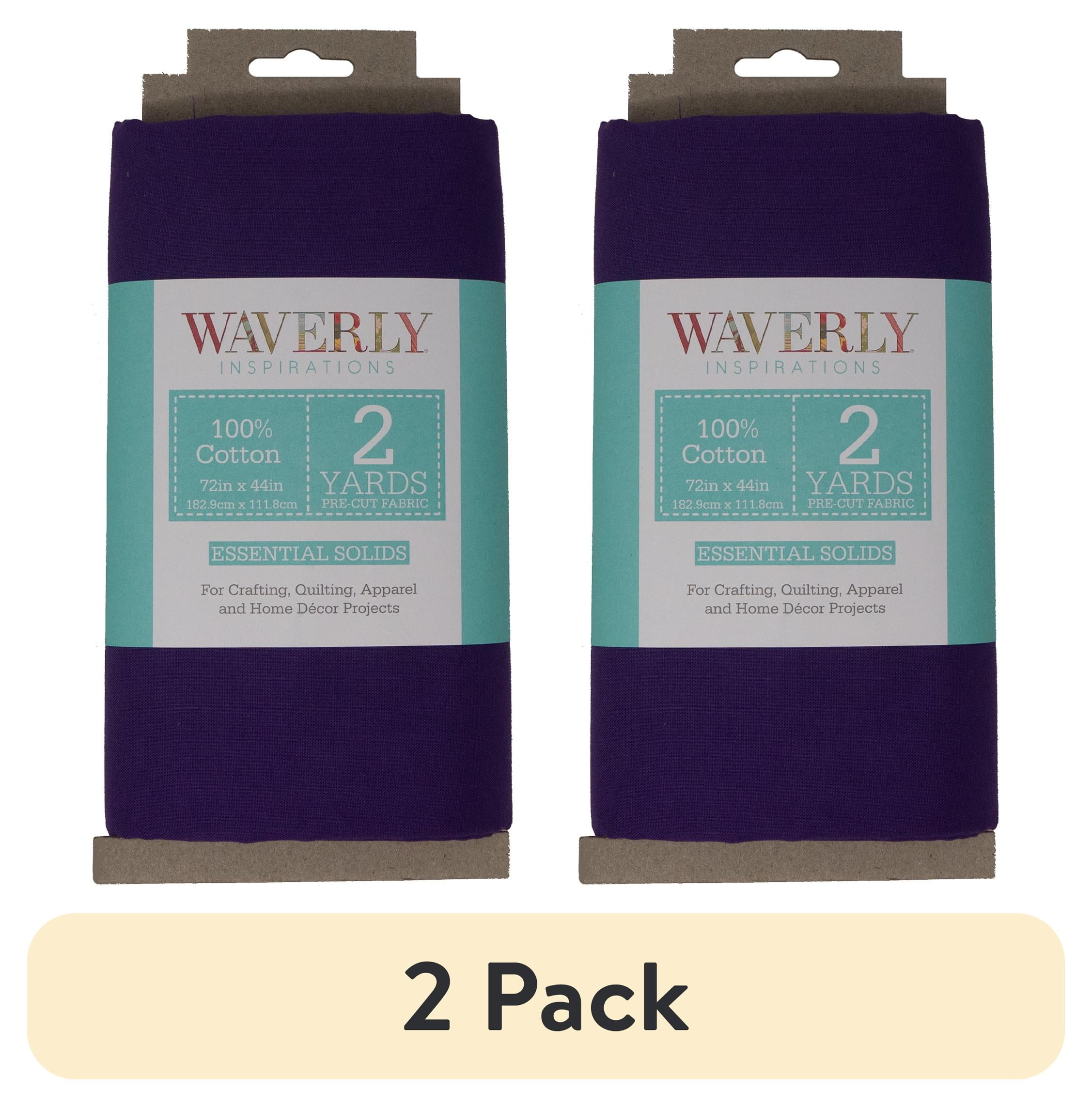 (2 pack) Waverly Inspirations 2 Yard Cut 100% Cotton Solids Fabric Pansy 44" Wide for Quilting & Sewing