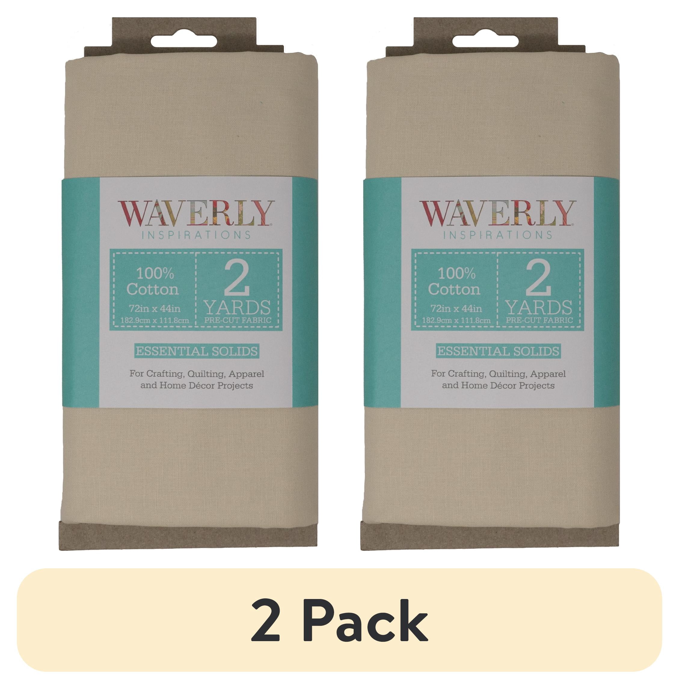 (1 pack) Waverly Inspirations 2 Yard Cut 100% Cotton Solids Fabric Parchment 44" Wide for Quilting & Sewing