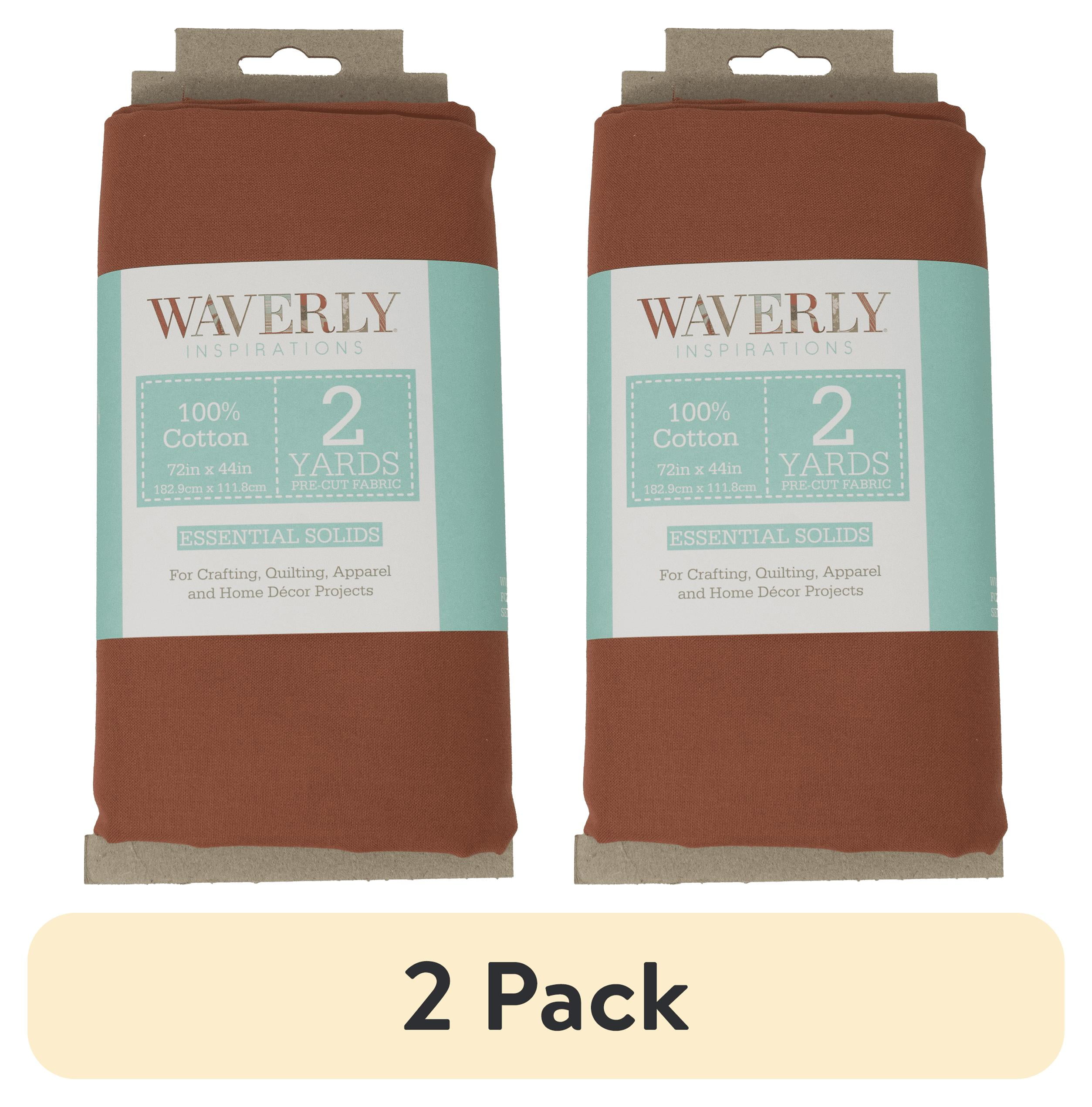 (2 pack) Waverly Inspirations 2 Yard Cut 100% Cotton Solids Fabric, Sedona, 44" Wide for Quilting & Sewing
