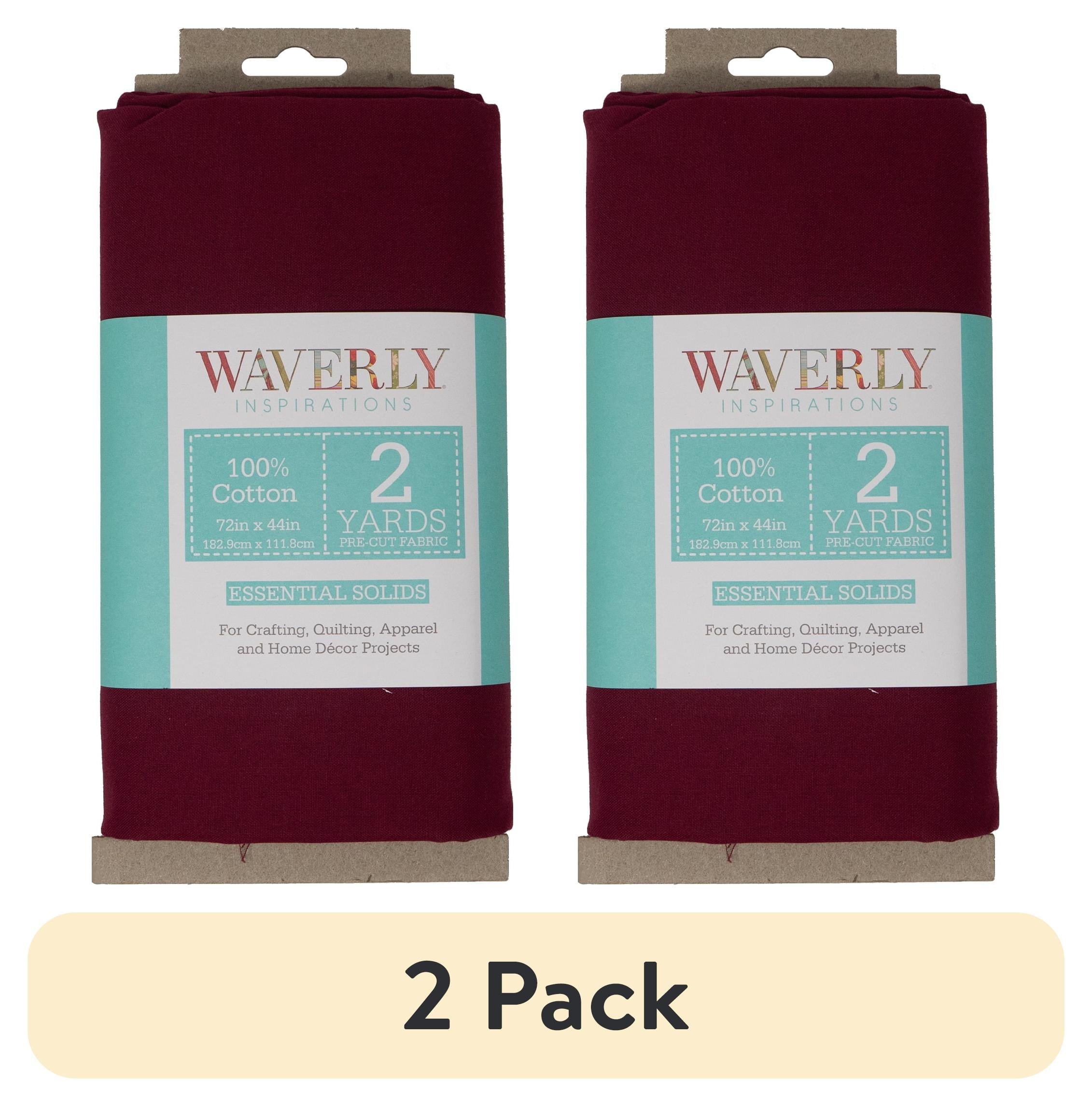 (2 pack) Waverly Inspirations 2 Yard Cut 100% Cotton Solids Fabric, Tea Berry, 44" Wide for Quilting & Sewing